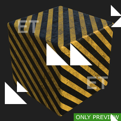 PBR substance material of concrete warning stripes painted created in substance designer for graphic designers and game developers