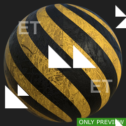 PBR substance material of concrete warning stripes painted created in substance designer for graphic designers and game developers