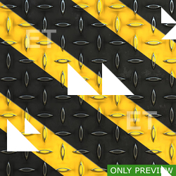 PBR substance material of metal floor warning stripes painted created in substance designer for graphic designers and game developers