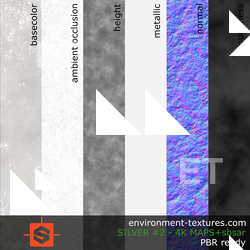 PBR substance material of silver created in substance designer for graphic designers and game developers