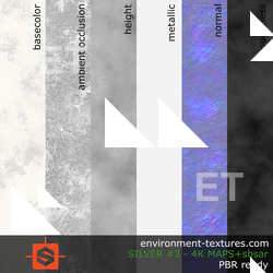 PBR substance material of silver created in substance designer for graphic designers and game developers
