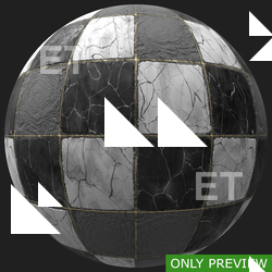 PBR substance material of marble floor damaged created in substance designer for graphic designers and game developers