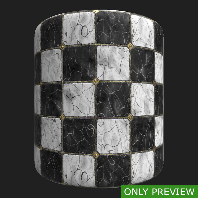 PBR substance material of marble floor created in substance designer for graphic designers and game developers