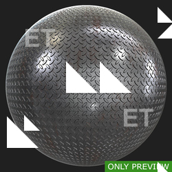 PBR substance material of metal floor rusted created in substance designer for graphic designers and game developers.