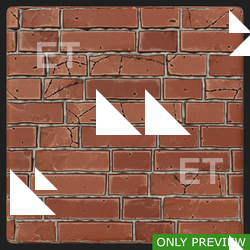 PBR substance material of wall brick damaged created in substance designer for graphic designers and game developers.