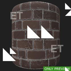 PBR substance material of wall brick old created in substance designer for graphic designers and game developers.
