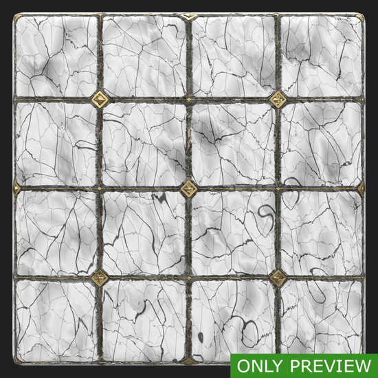 PBR substance material of marble floor created in substance designer for graphic designers and game developers