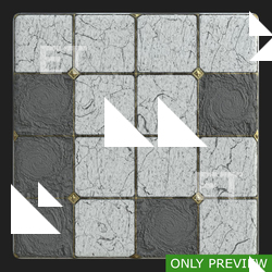 PBR substance material of marble floor damaged created in substance designer for graphic designers and game developers