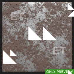 PBR substance material of rusty metal studded created in substance designer for graphic designers and game developers