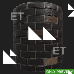 PBR substance material of wall bricks old created in substance designer for graphic designers and game developers