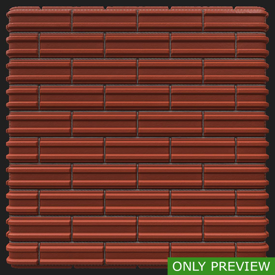 PBR substance material of wall bricks pattern created in substance designer for graphic designers and game developers