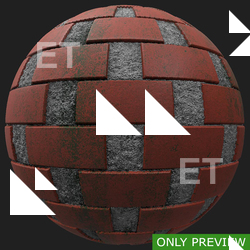 PBR substance material of wall bricks dirty created in substance designer for graphic designers and game developers
