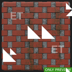 PBR substance material of wall bricks dirty created in substance designer for graphic designers and game developers