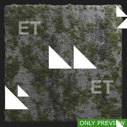 PBR substance material of ground concrete mossy created in substance designer for graphic designers and game developers