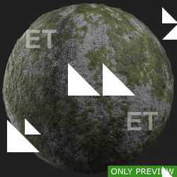 PBR substance material of ground concrete mossy created in substance designer for graphic designers and game developers