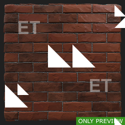 PBR substance material of wall bricks damaged created in substance designer for graphic designers and game developers