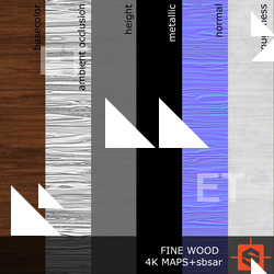PBR substance material of fine wood created in substance designer for graphic designers and game developers