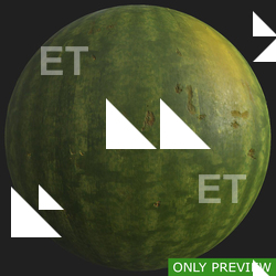 PBR substance material of watermelon skin created in substance designer for graphic designers and game developers