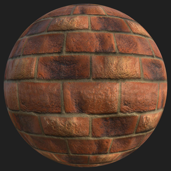 PBR texture of wall bricks old