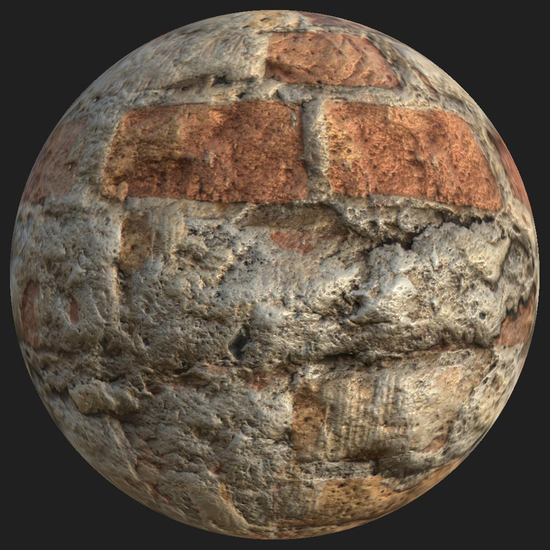 PBR texture wall bricks old