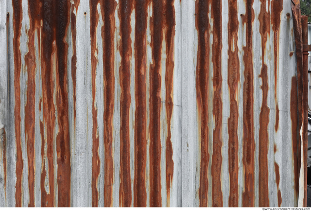 Rusted Corrugated Plates Metal