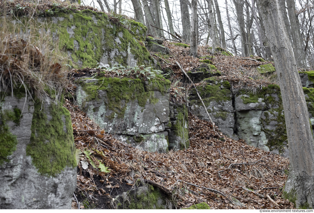 Cliffs Overgrown Rock