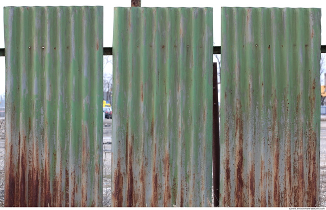 Rusted Corrugated Plates Metal