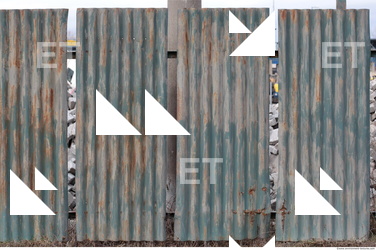 Rusted Corrugated Plates Metal