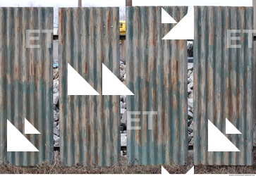 Rusted Corrugated Plates Metal