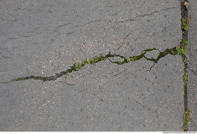 road asphalt damaged