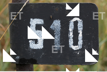 Letter and Numbers Sign