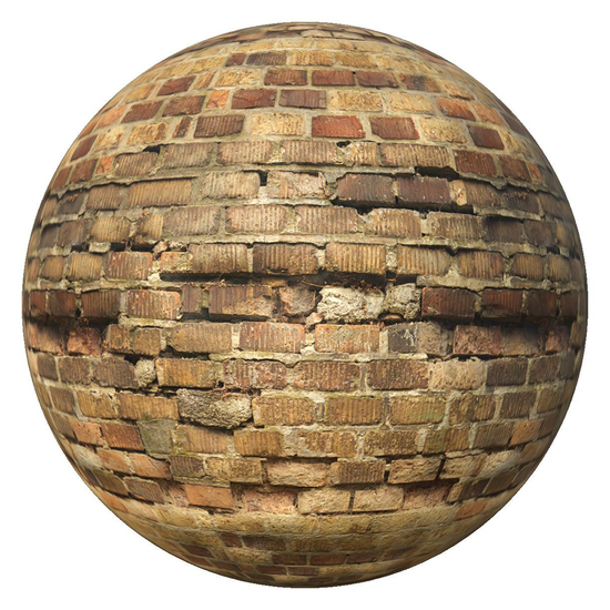 PBR texture wall bricks old K