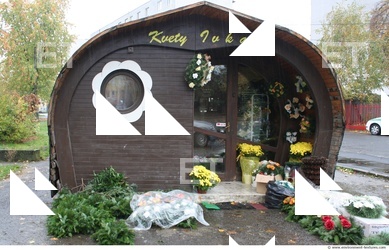 Photo Textures of Building Kiosk