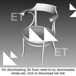 3D Scan of Chair Wooden #4