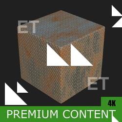 PBR Substance Material of Metal Floor Rusty 