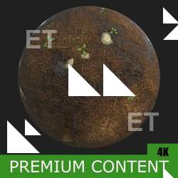 PBR Substance Material of Ground Forest Wet