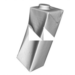 3D scan of bottle paper damaged #3