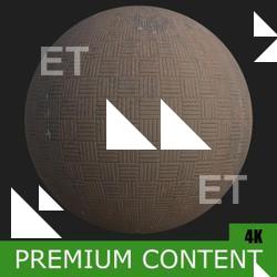 PBR Substance Material of Metal Floor Rusty #4