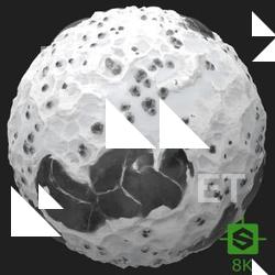 PBR Substance Material of Ground Snowy Stones