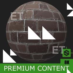 PBR Substance Material of Wall Brick Old