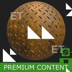 PBR Texture of Metal Floor Painted Dirty #2