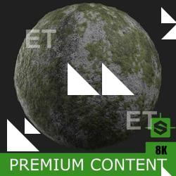 PBR Texture of Ground Concrete Mossy