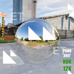 HDR Panorama 360° of Background Industrial Street