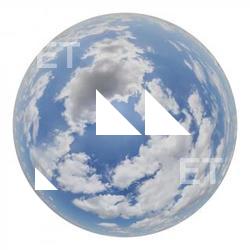 HDRi Skydome of Blue Clouded Sky 16K