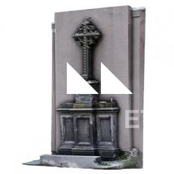 Wall Cross Monument Clean 3D Scan #2