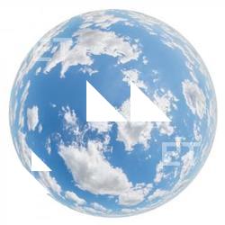 HDRi Skydome of Blue Clouded Sky 12K