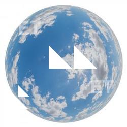 HDRi Skydome of Blue Clouded Sky 12K