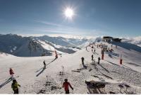 Photo Texture of Background Snowy Mountains