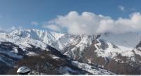 Photo Texture of Background Snowy Mountains