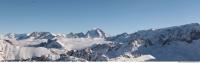 Photo Texture of Background Snowy Mountains